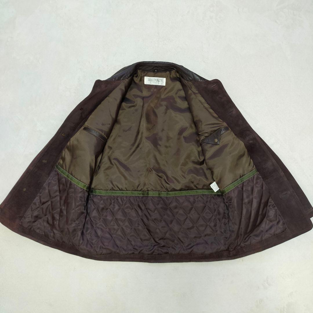 美品　BALMAIN　パンチングレザージャケット　ピッグスキン