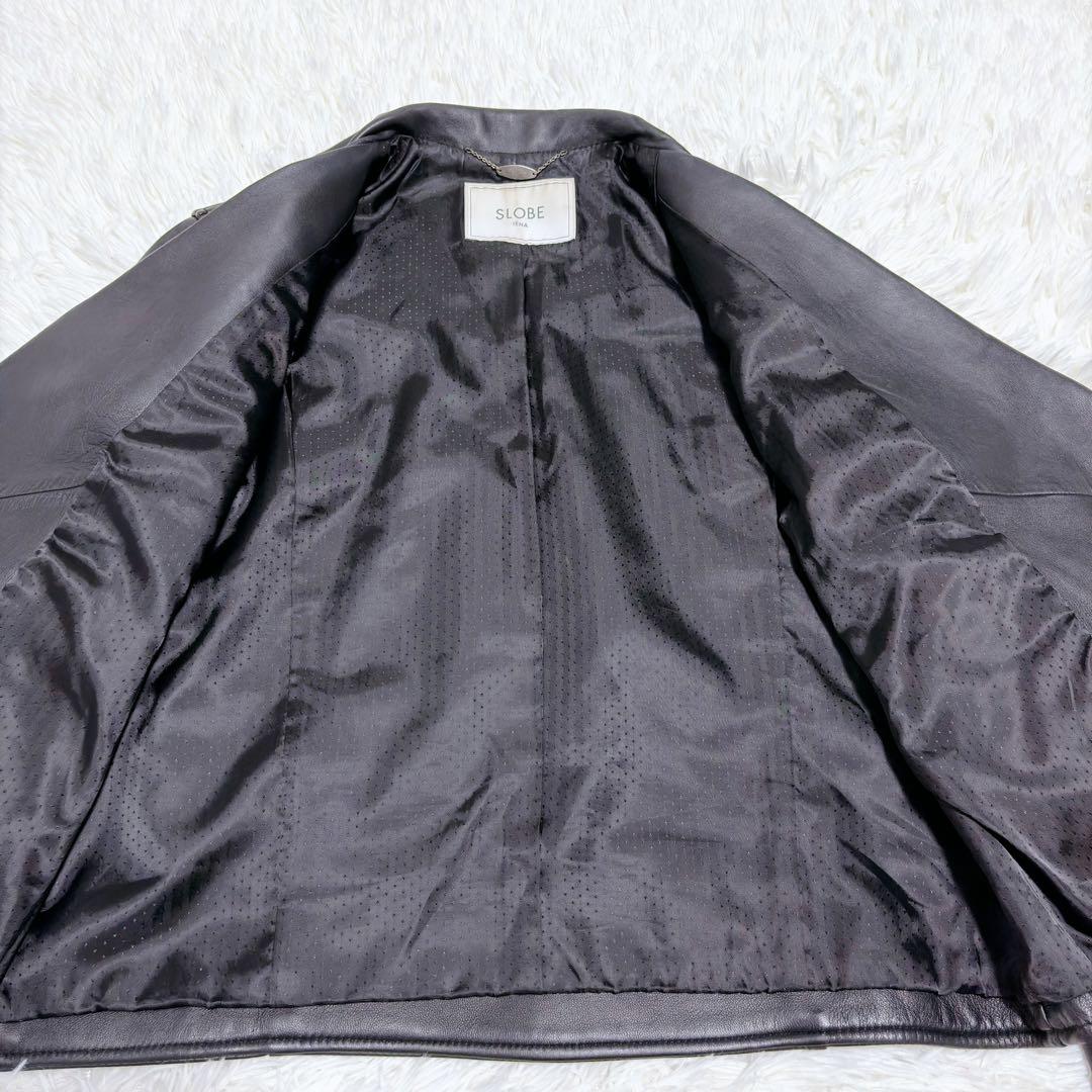✨美品✨スローブイエナ ラムレザー ダブルライダースジャケット ブラック L