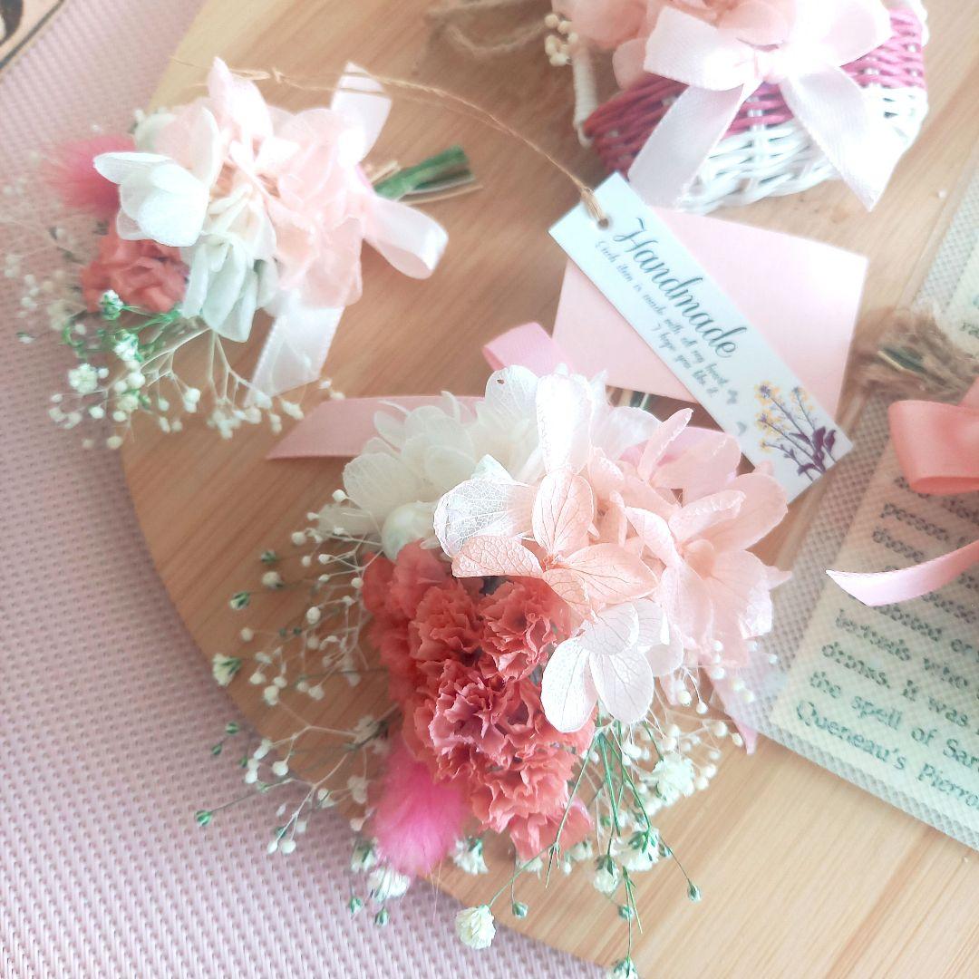 No30 ドライとプリザーブドフラワーの プリンセスガーランド⸜❤︎⸝‍