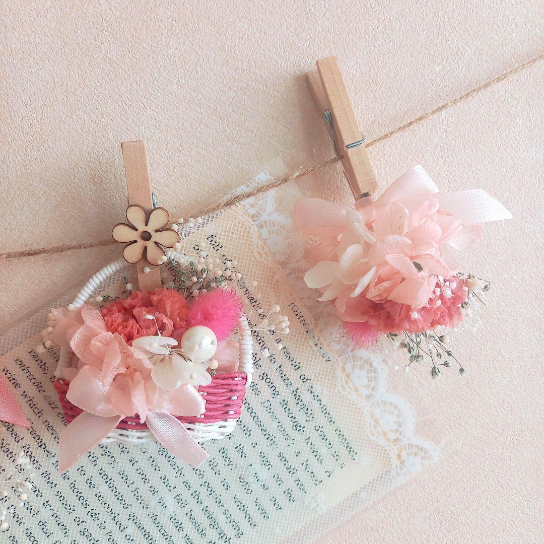 No30 ドライとプリザーブドフラワーの プリンセスガーランド⸜❤︎⸝‍