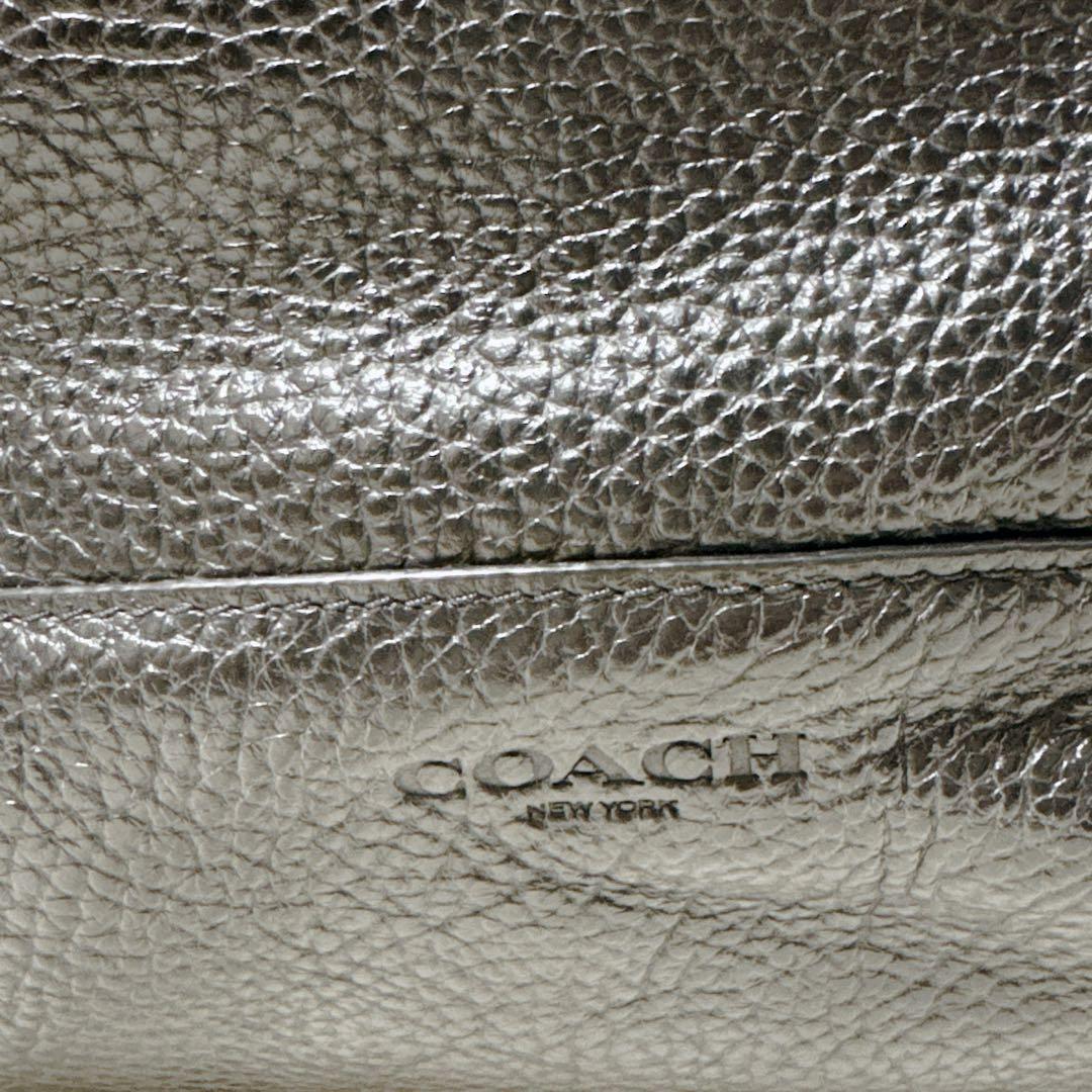 【極美品】コーチ レザートートバッグ ハミルトントートA4PC収納可 肩掛け 黒