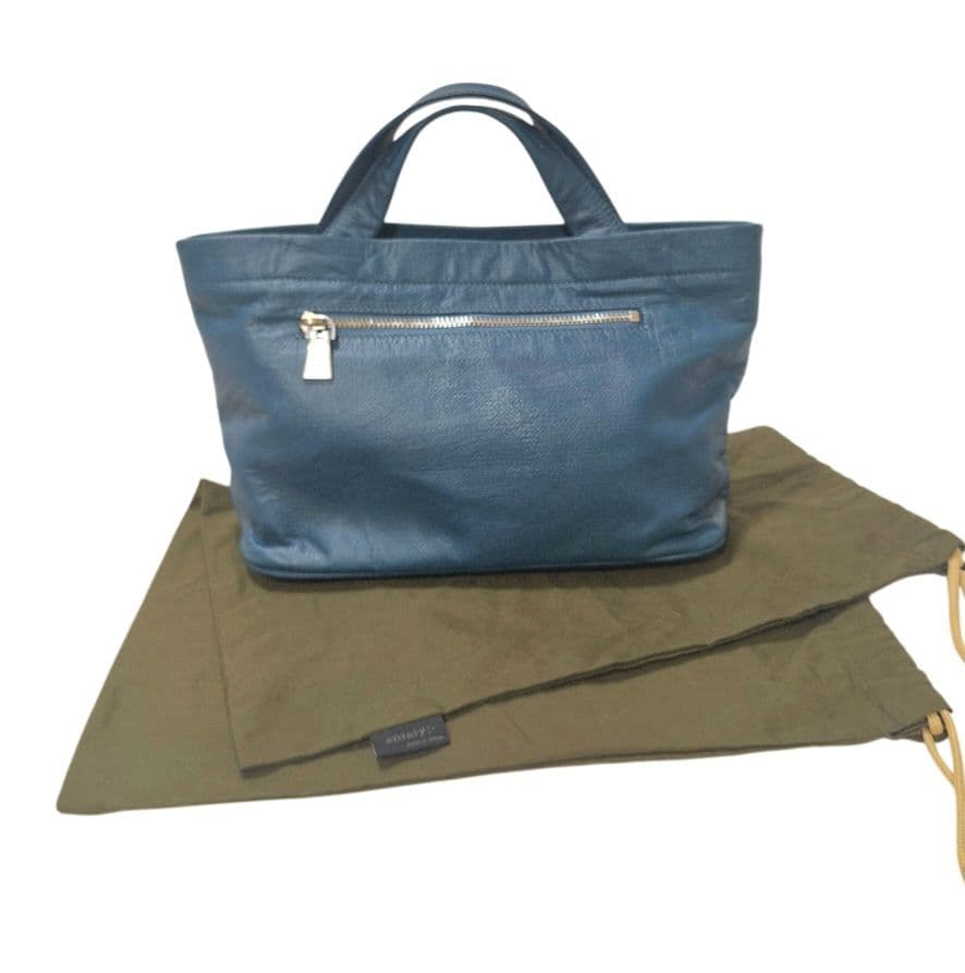 ブルーaniary アニアリ　クロッシングレザー ミニトートバッグ　ゴルフ