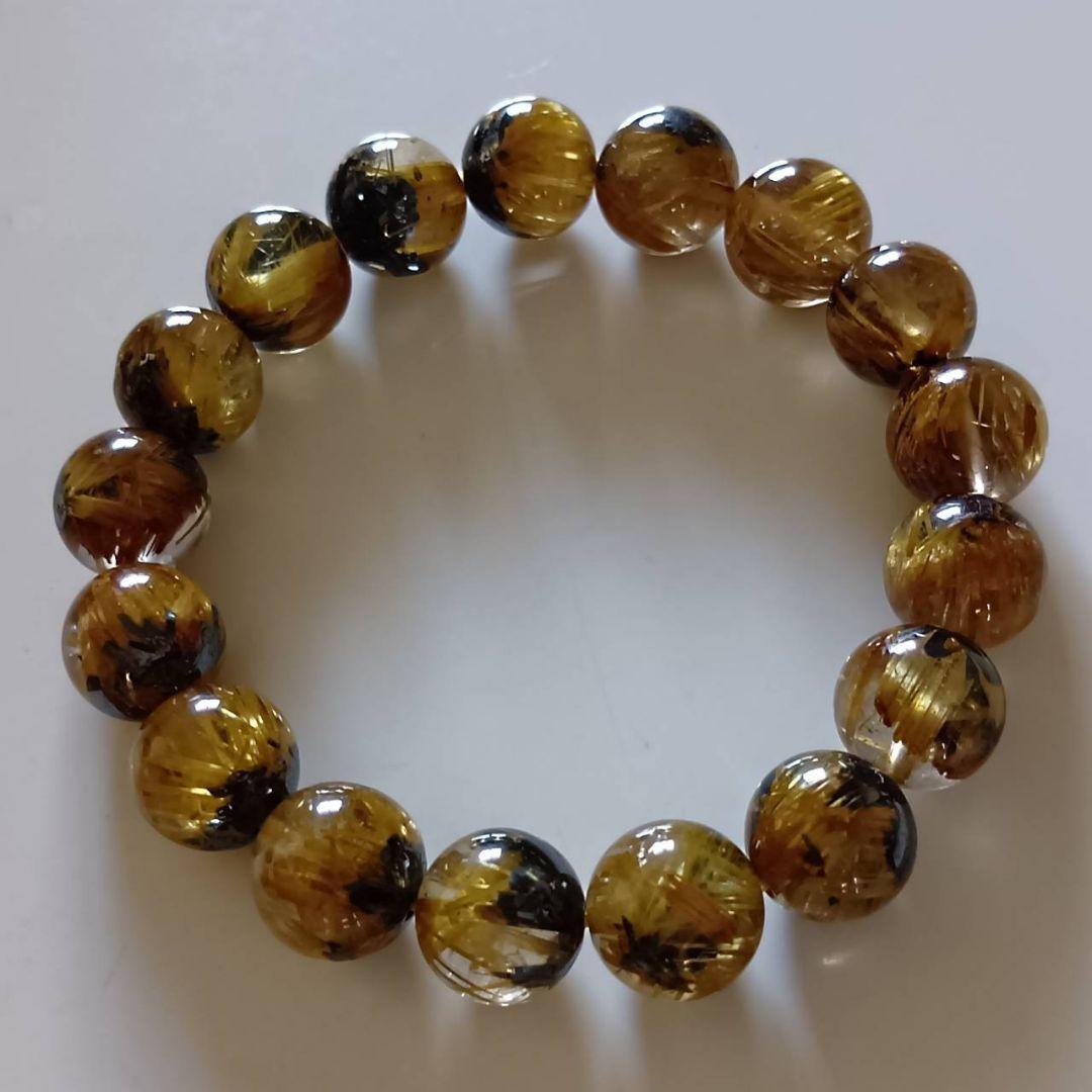 Shuuun!!!【美品】太陽放射タイチンルチル 鑑別書付 ブレスレット