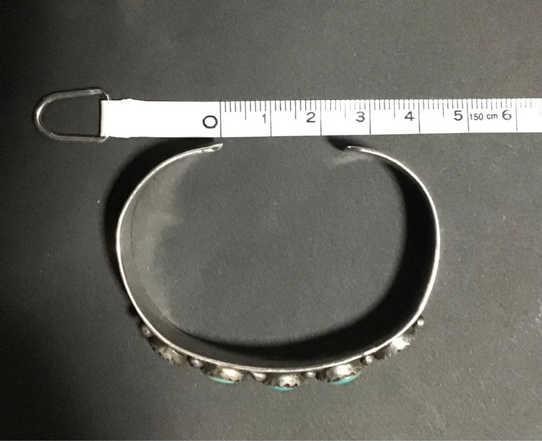 ターコイズ5連&シルバー925バングル　ネイティブ