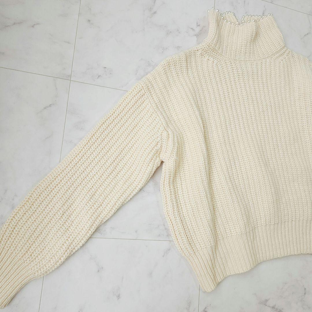 【美品】seventenbymihokawahito　パールニット　セブンテン