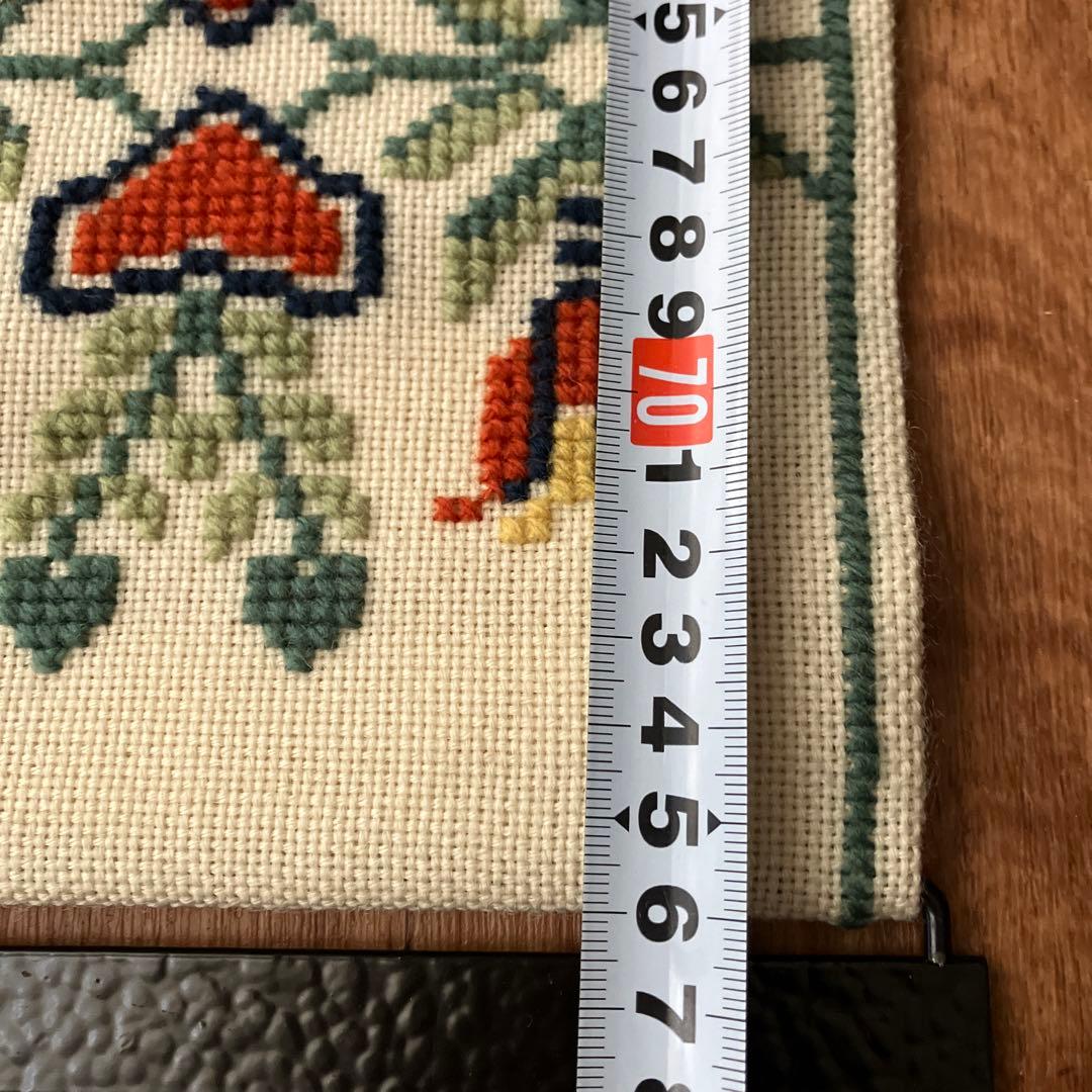 北欧ビンテージ　北欧刺繍　大型タペストリー