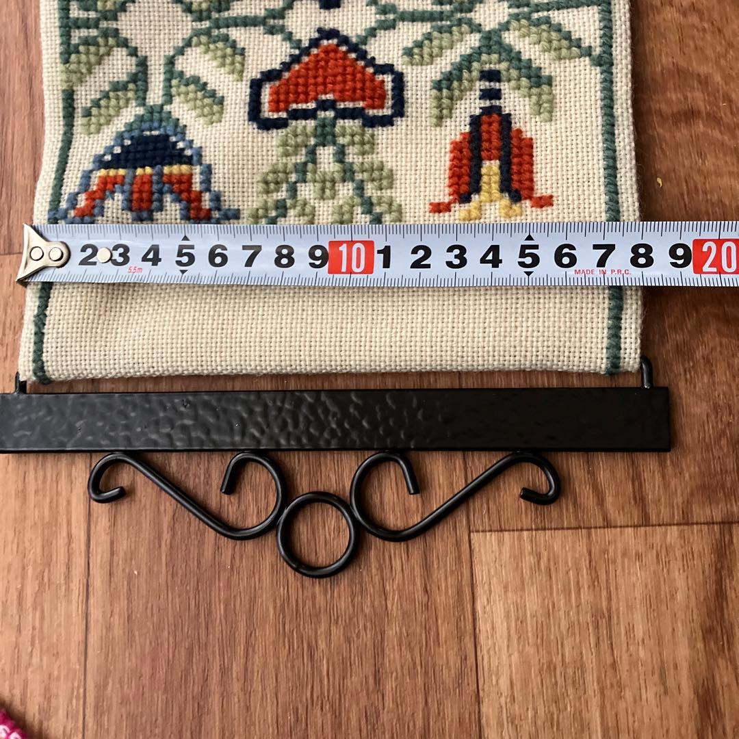 北欧ビンテージ　北欧刺繍　大型タペストリー