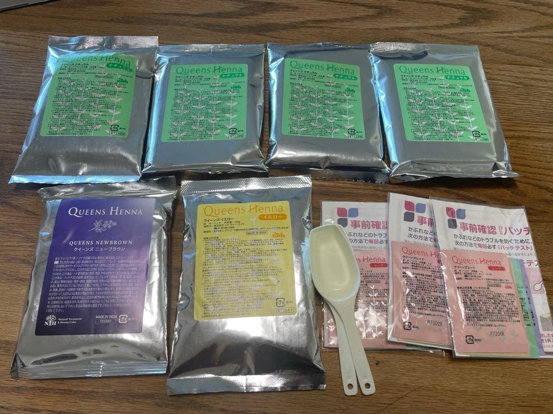 クイーンズヘナ ナチュラル・ニューブラウン ・イエロー6パック