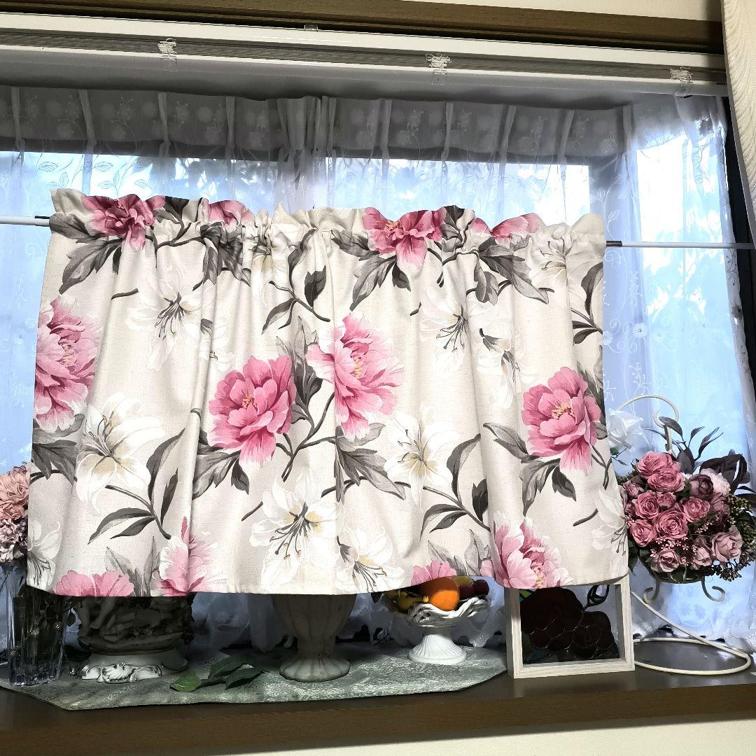カフェカーテン【つばき様オーダー品　トルコレース他3点】ハンドメイド
