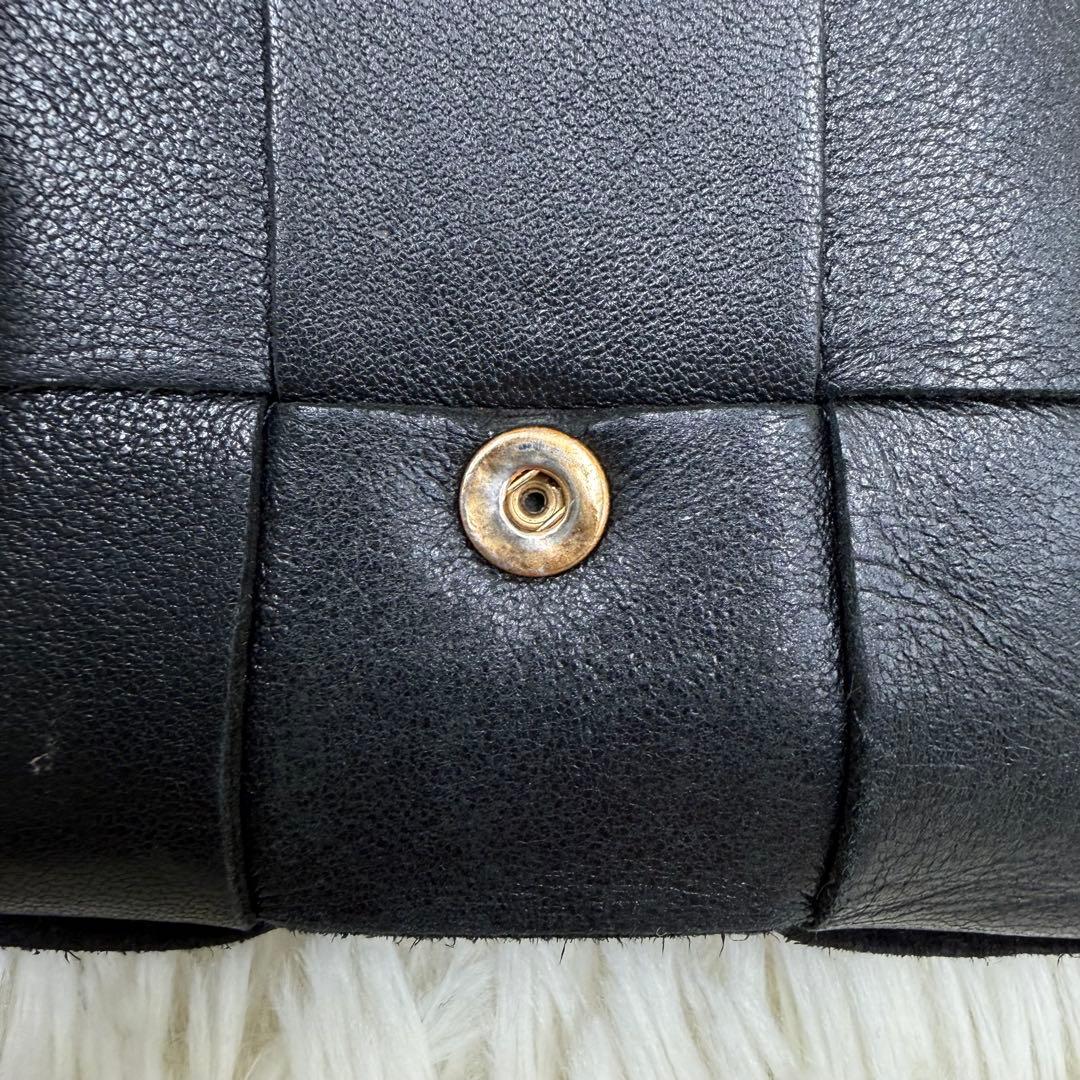 ✨美品✨ ボッテガヴェネタ 三つ折り 財布 カセット ブラック レザー