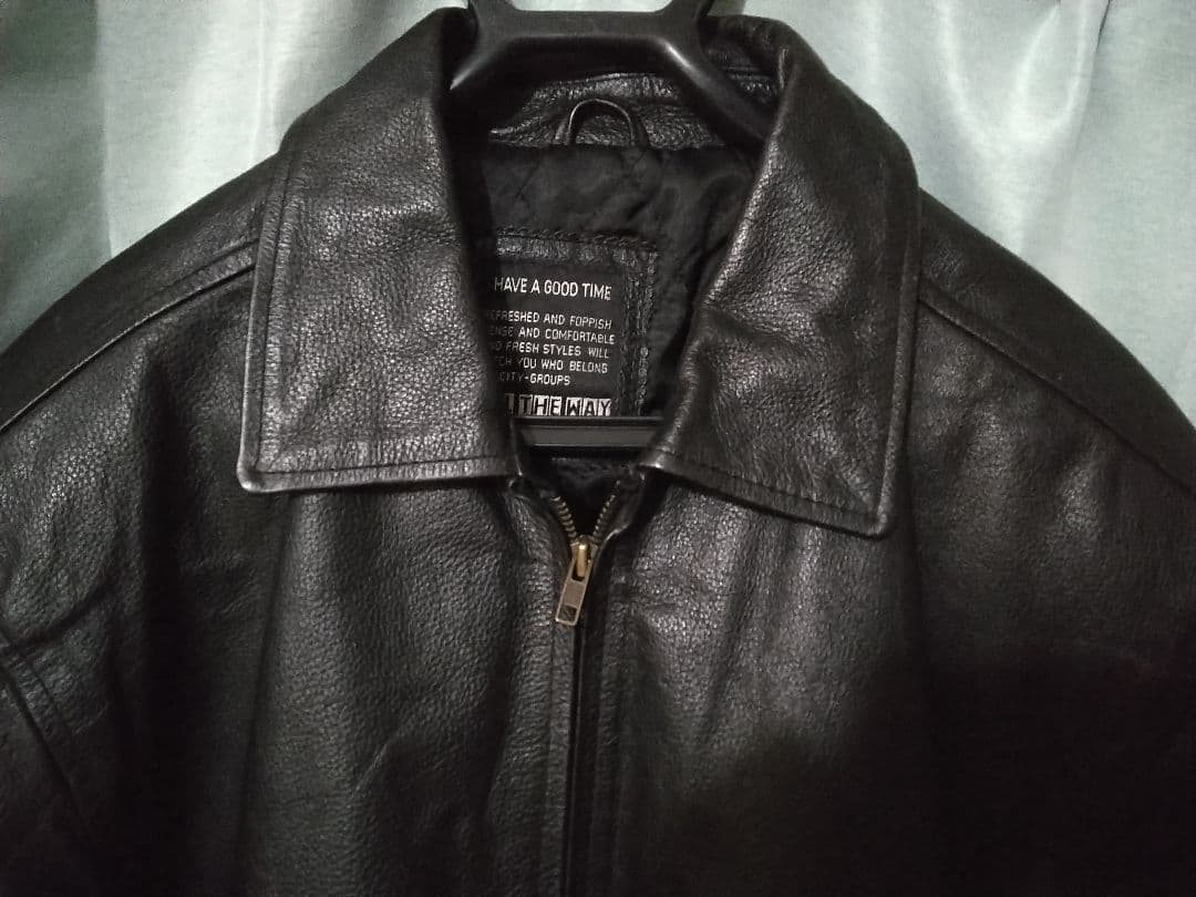 秋冬春牛革シボ押しレザージャケットの最高傑作sacai好きの方も☆肉厚単丈美品