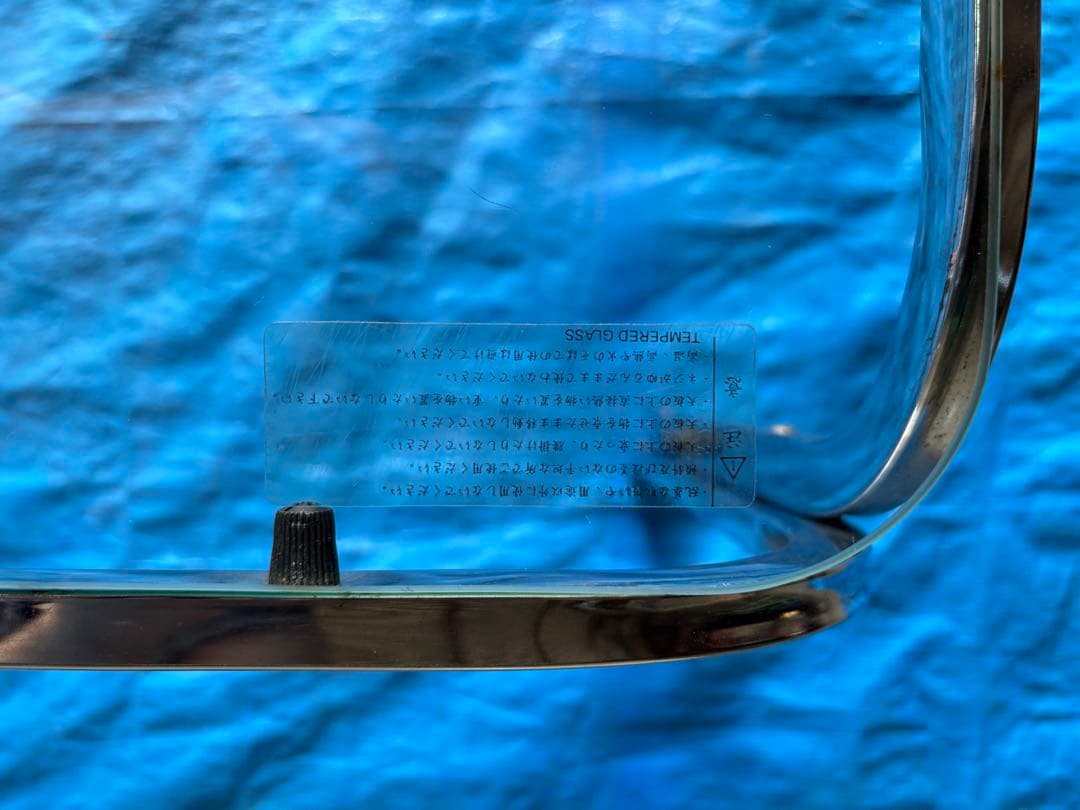 【昭和レトロ】80年代　ガラステーブル　センターテーブル　アイアンフレーム