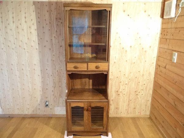 80年代 ビンテージ オールド 飾り棚 キャビネット 食器棚 レトロ 当時物