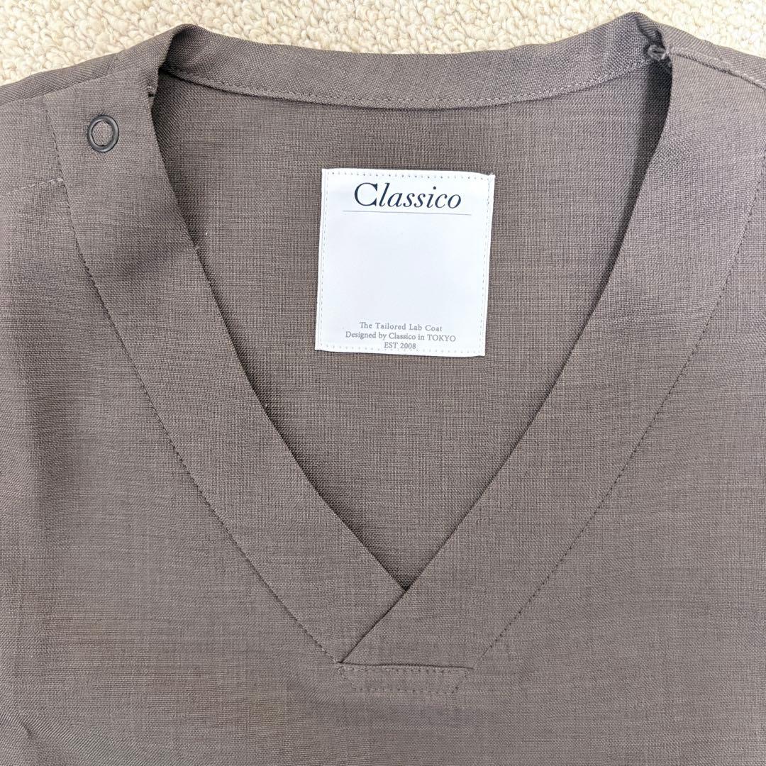 クラシコ スクラブ ブラウン 上下セットS