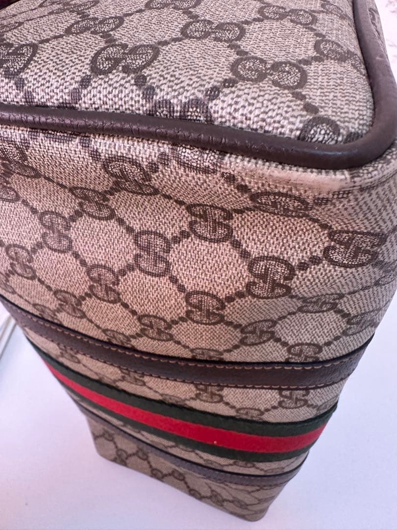 週末限定セールGUCCI グッチ GGシェリーライン ミニボストンバッグブラウン