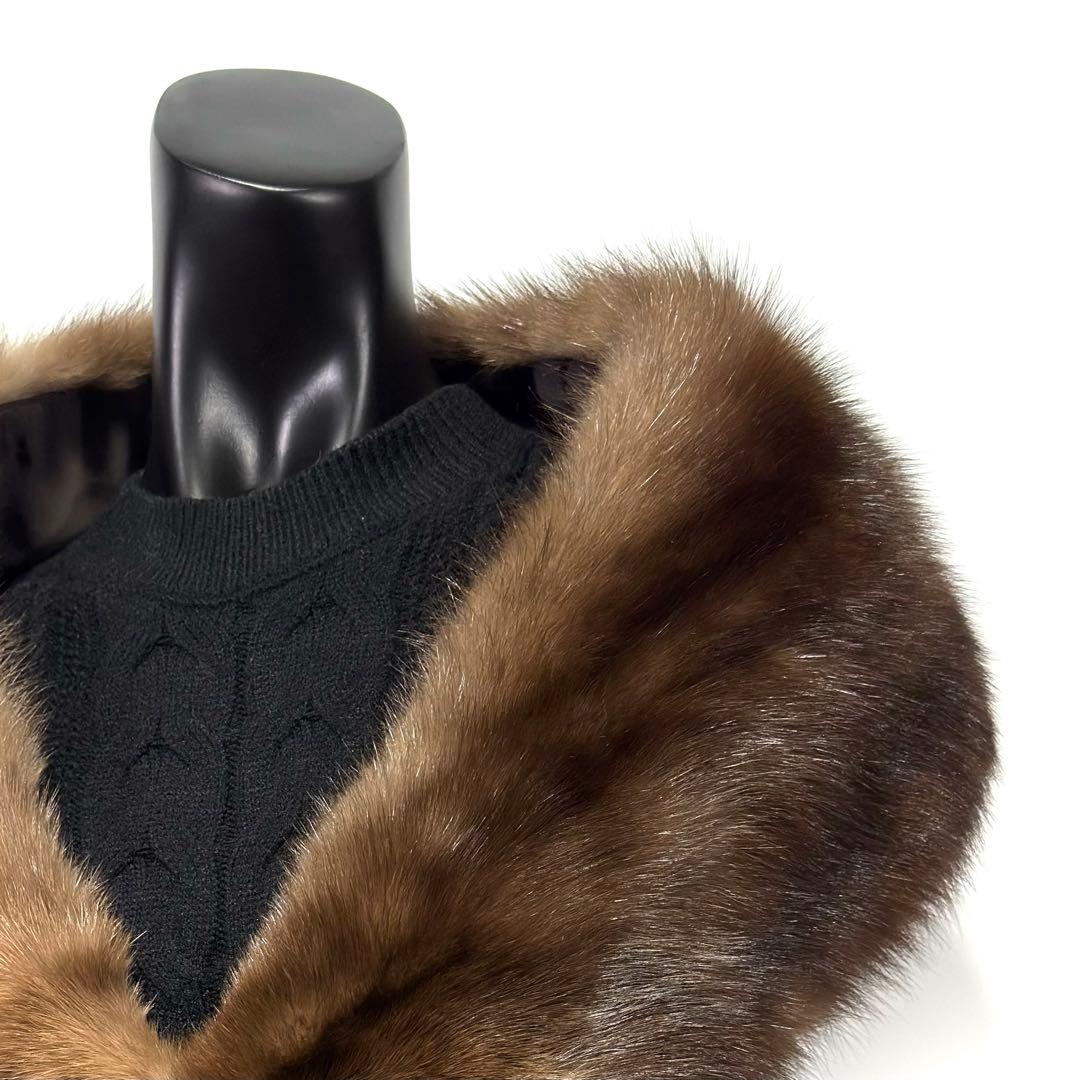 【黒貂】RUSSIAN SABLE ロシアンセーブル リアルファー ショール