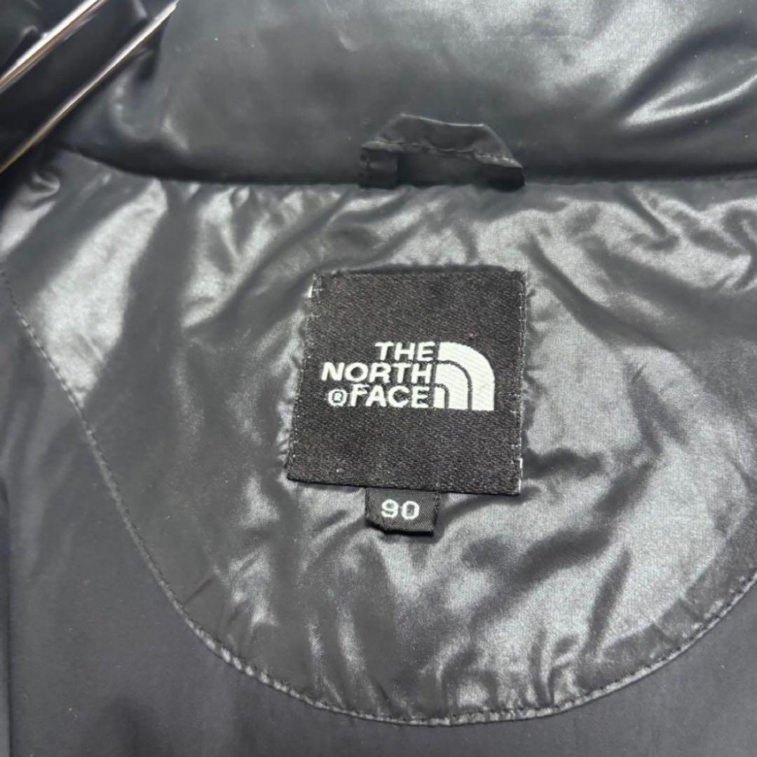 ☆人気　ノースフェイス　刺繍ロゴ　ダウンジャケット　ファーブラック　レディースL