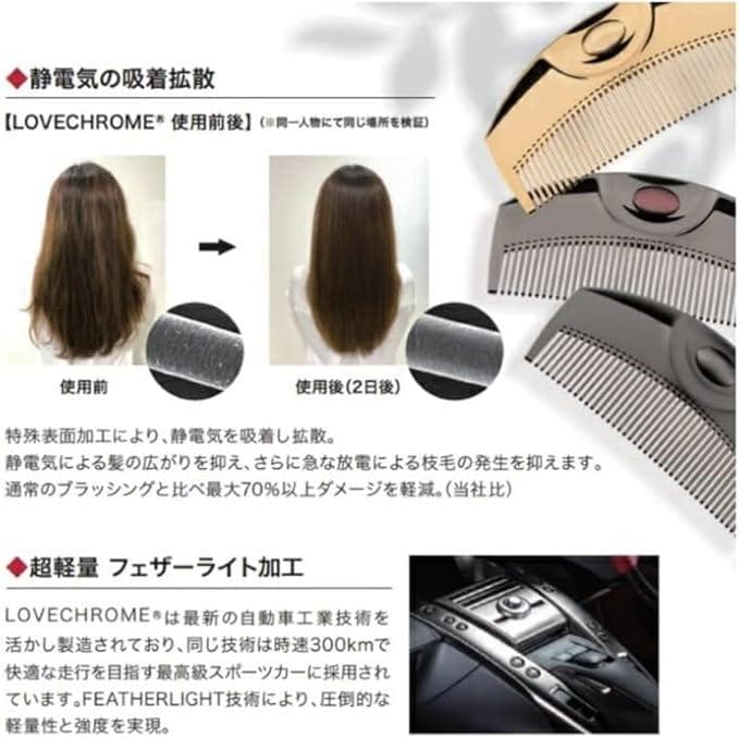 【正規品】ラブクロム K24GPツキ ゴールド 美髪コーム くし