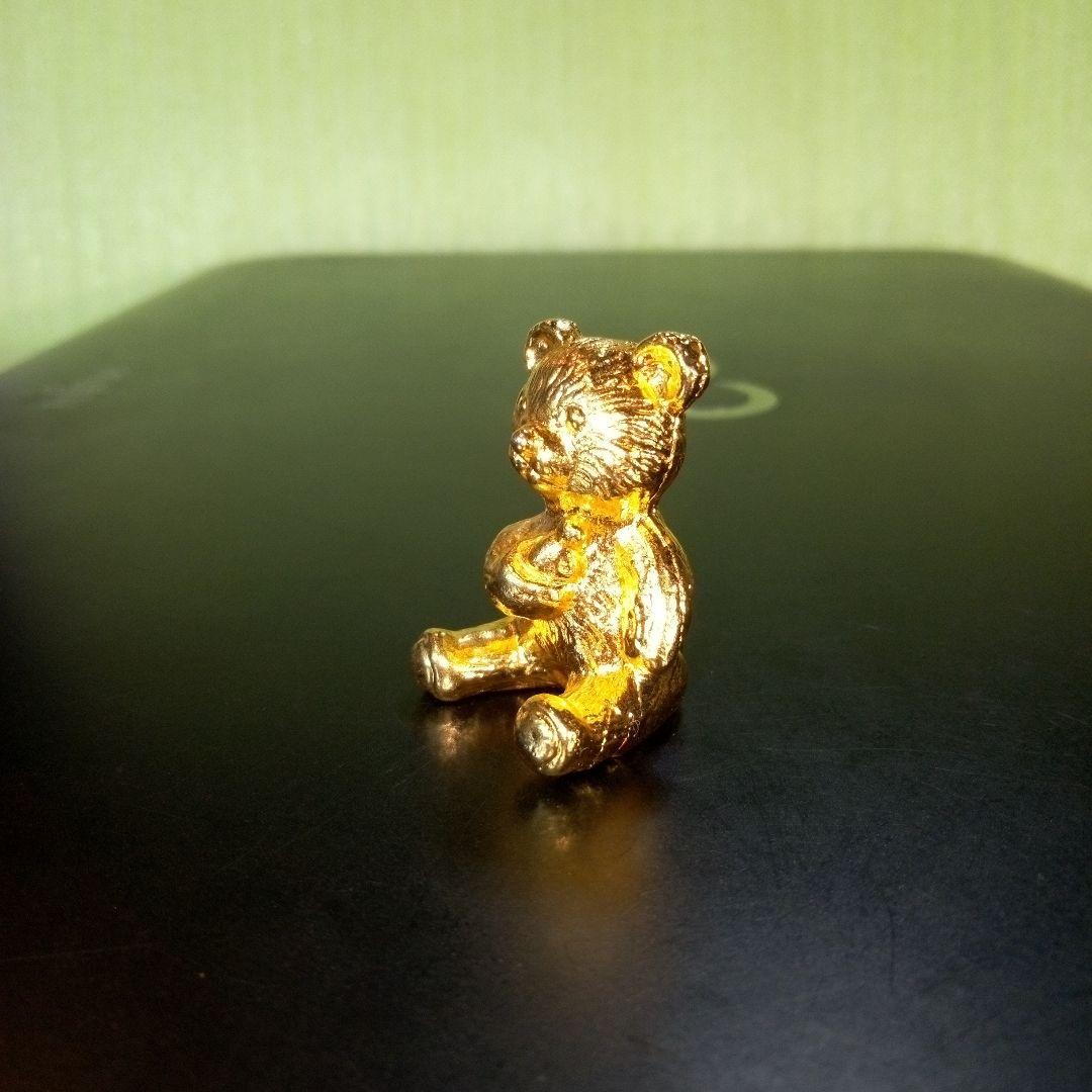 金属製と思われるゴールドクマの置物　インテリア　オブジェ　ディスプレイ　レア