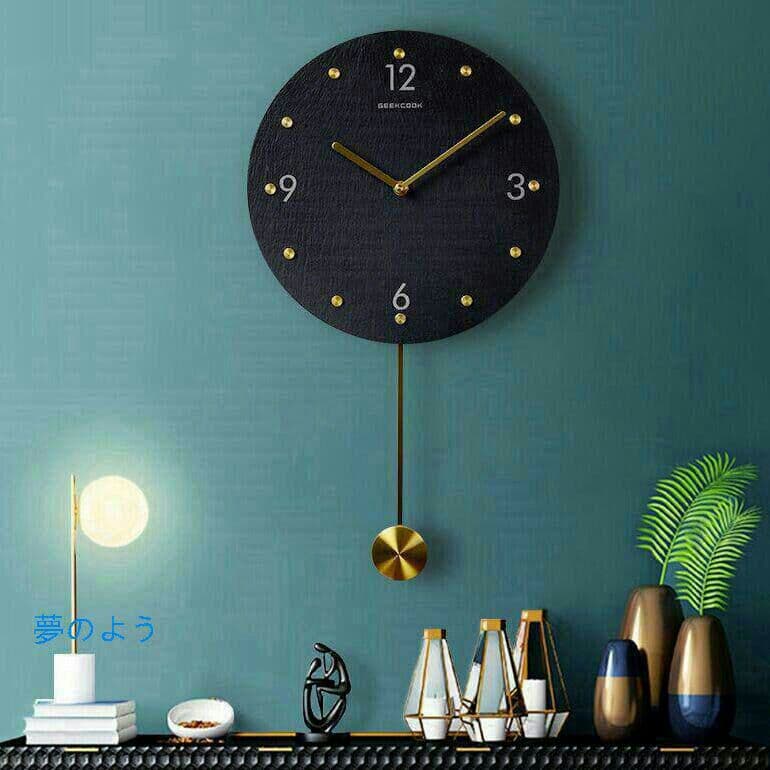 北欧のガラシャ時計掛け時計リビング家庭用ファッション石英時計スイング時計壁時