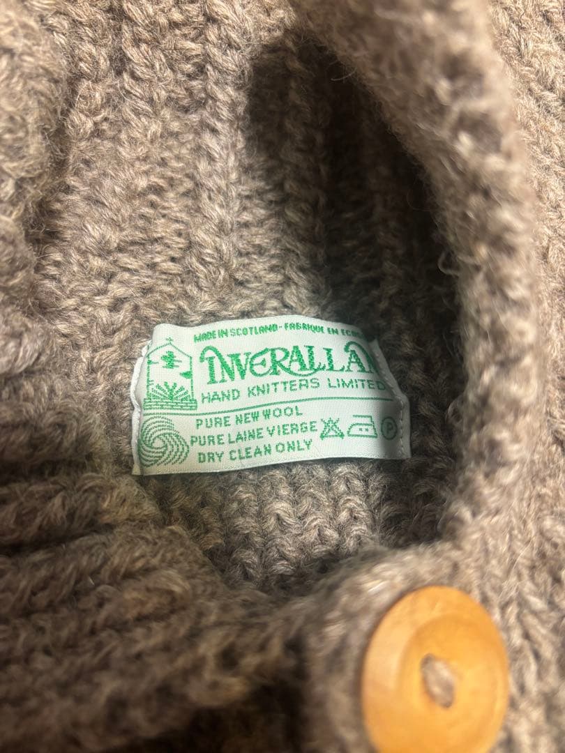 seege_1 INVERALLAN 3Aカーディガン グレーベージュ