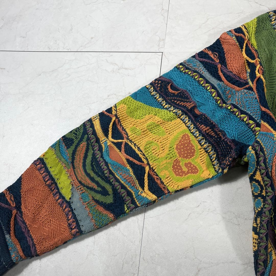 COOGI 3Dニット 芸術 フルーツ柄 オーストラリア製 カーディガン 90s