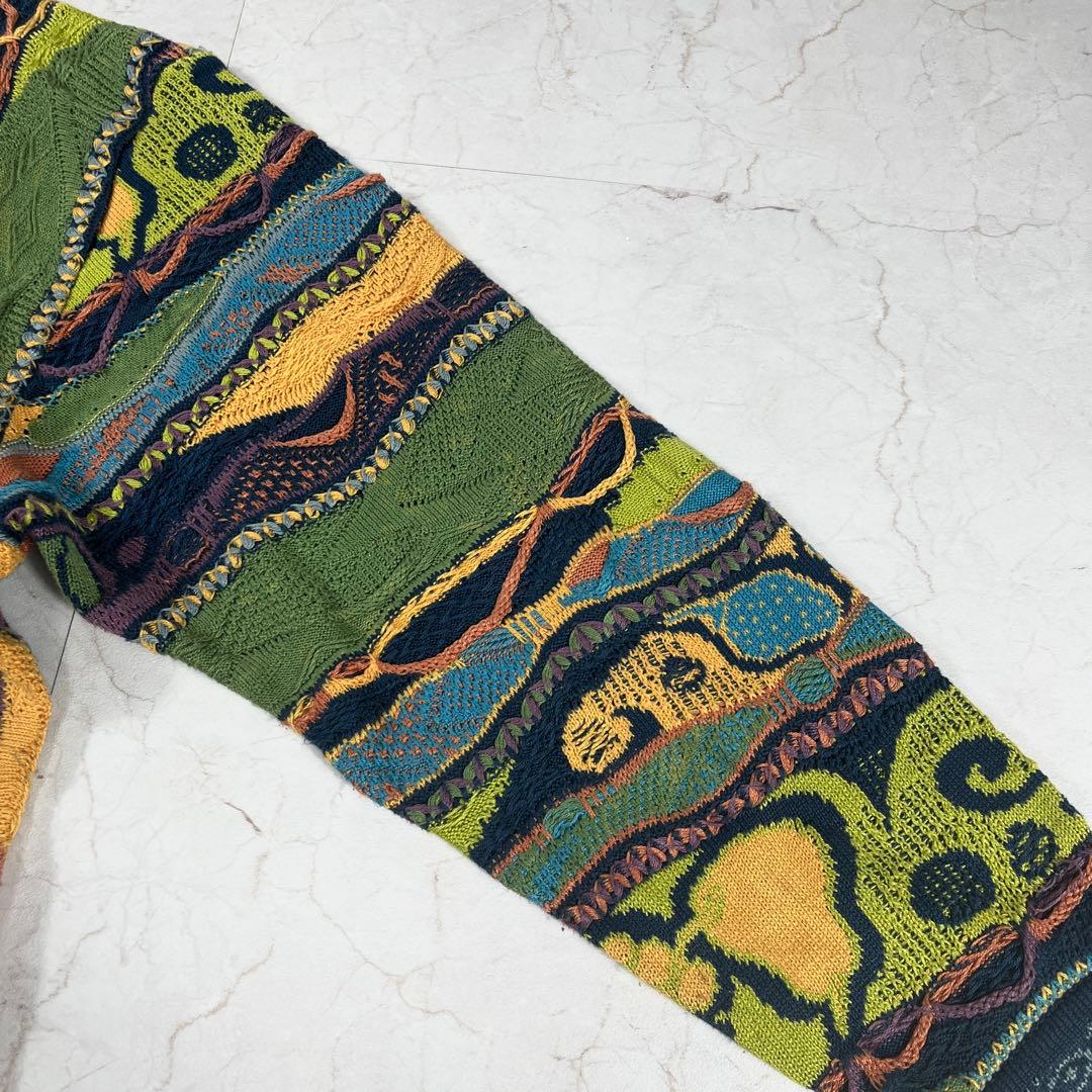 COOGI 3Dニット 芸術 フルーツ柄 オーストラリア製 カーディガン 90s