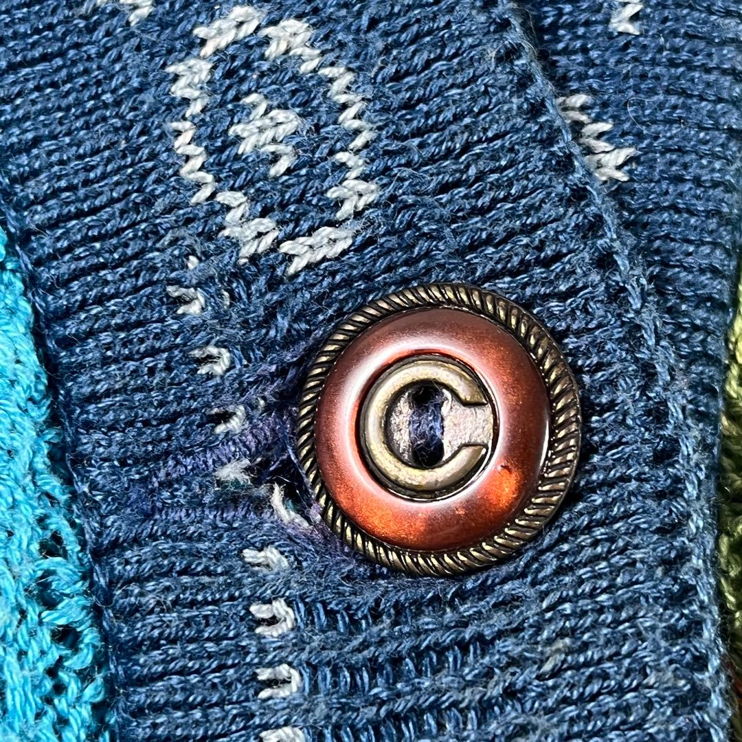 COOGI 3Dニット 芸術 フルーツ柄 オーストラリア製 カーディガン 90s