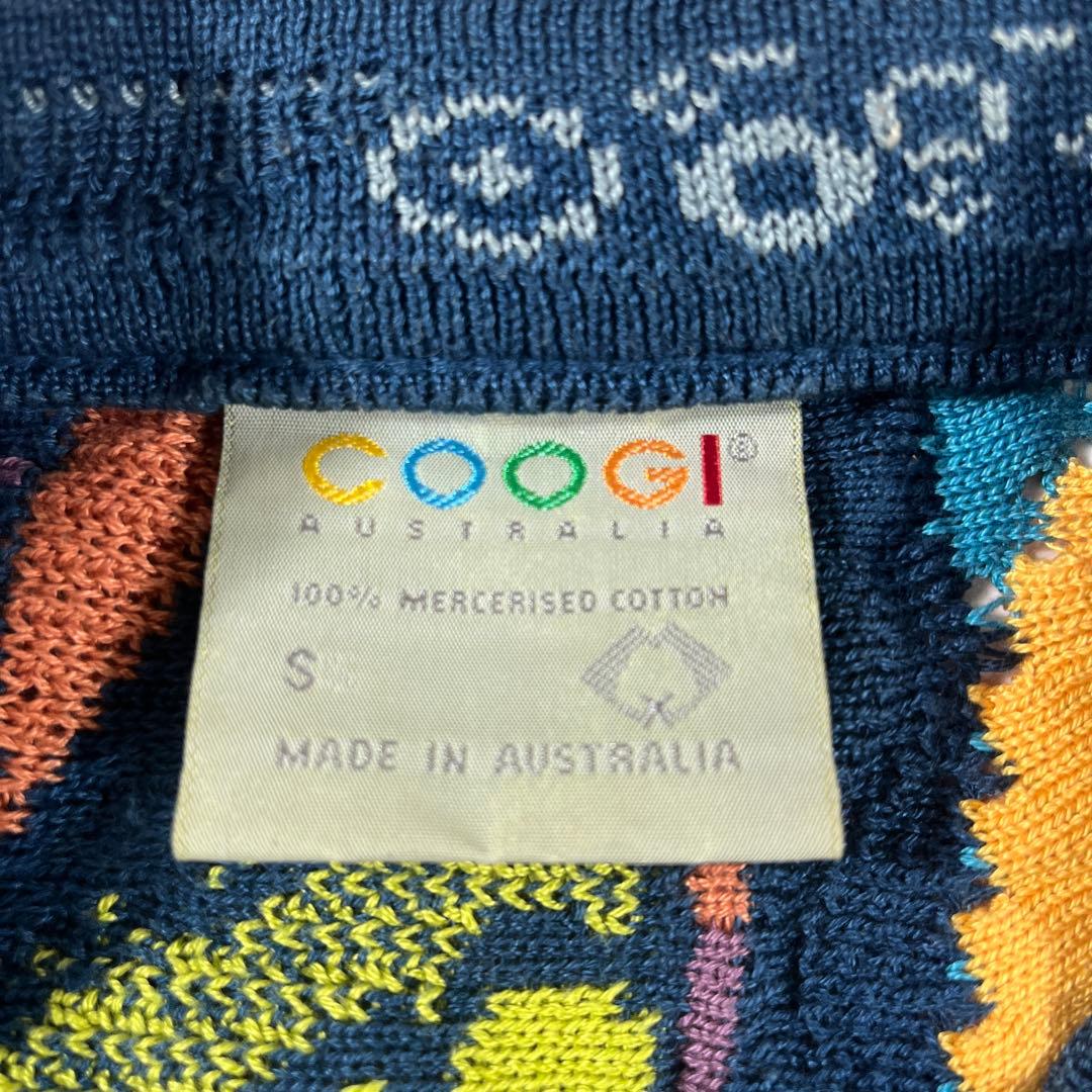 COOGI 3Dニット 芸術 フルーツ柄 オーストラリア製 カーディガン 90s