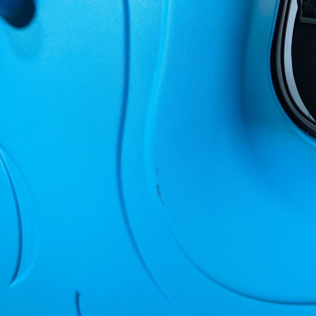 美品 noricco こどもが乗れるキャリーケース マットブルー スーツケース