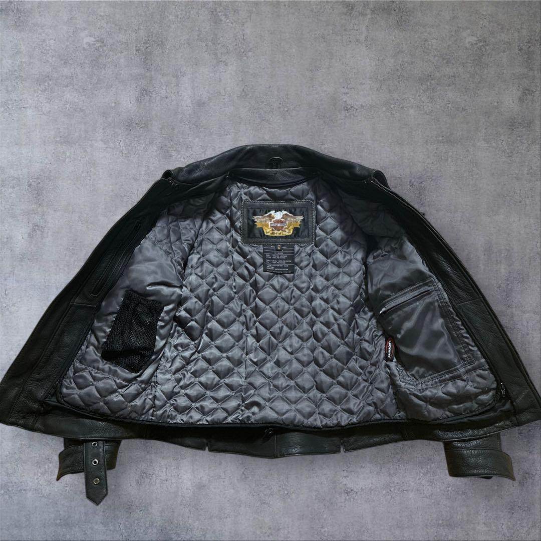 【純正】ハーレーダビッドソン 本革 ライダース キルティング MW シボ