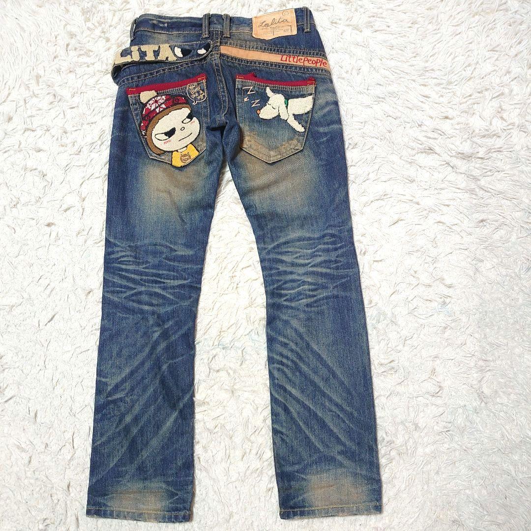 ロリータジーンズ × 奈良美智 ワッペン サガラ刺繍 ジーンズ