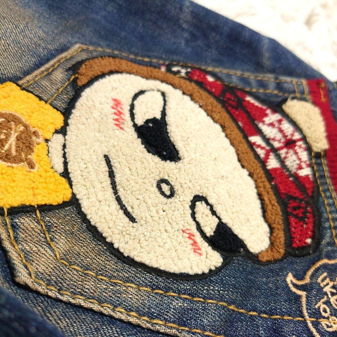 ロリータジーンズ × 奈良美智 ワッペン サガラ刺繍 ジーンズ