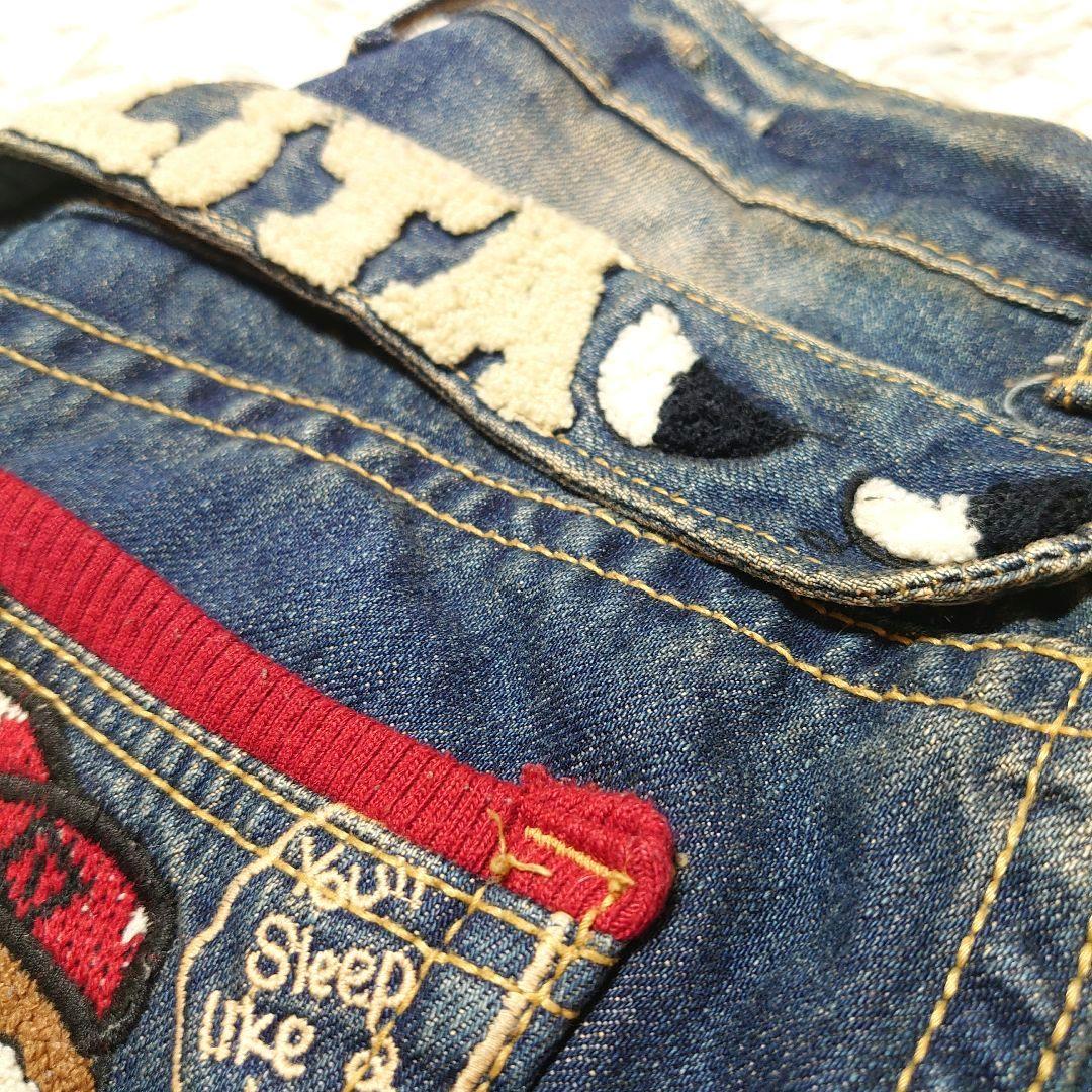 ロリータジーンズ × 奈良美智 ワッペン サガラ刺繍 ジーンズ