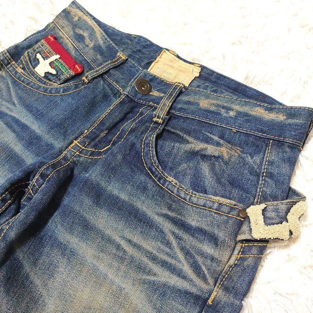 ロリータジーンズ × 奈良美智 ワッペン サガラ刺繍 ジーンズ