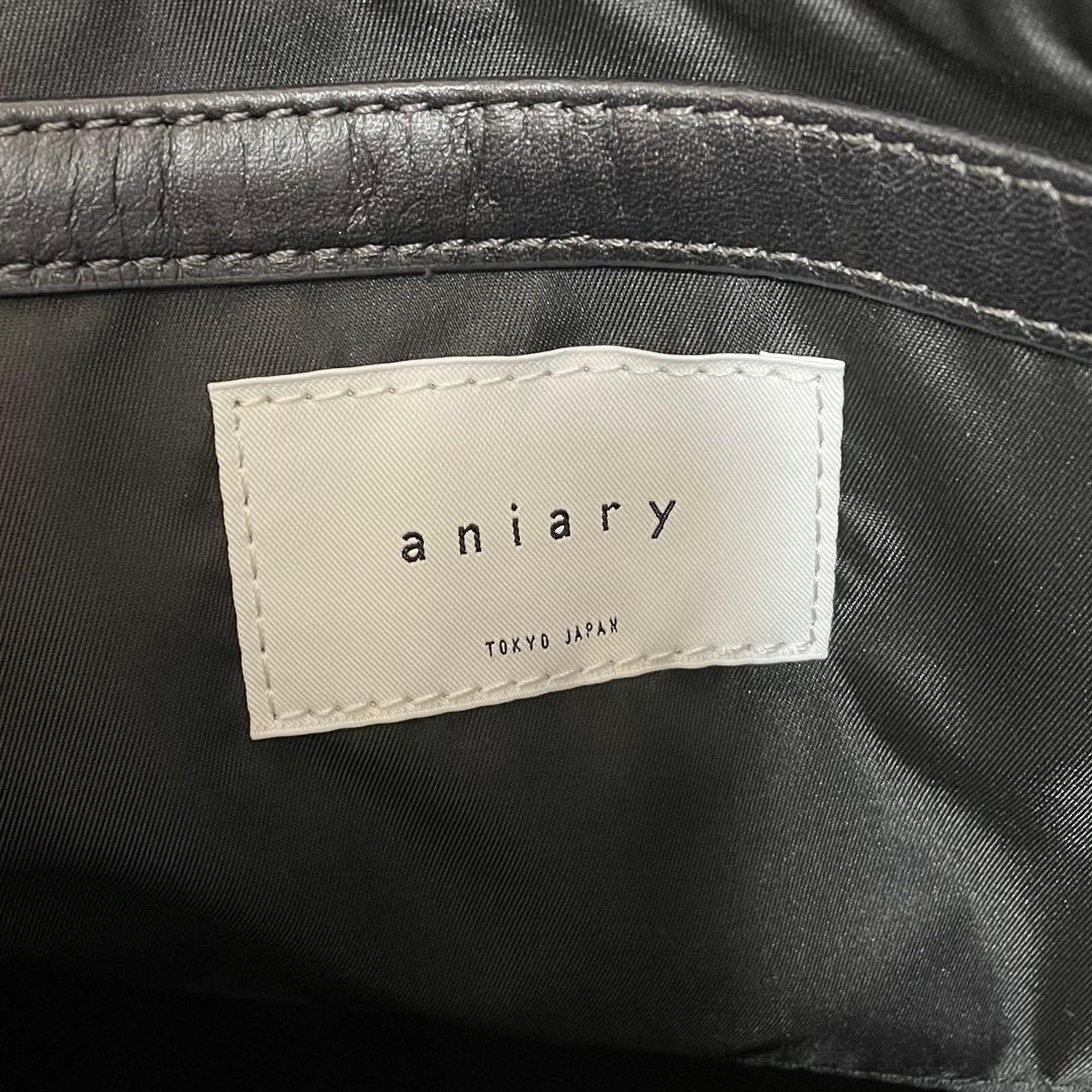 【美品】アニアリ aniary トートバッグ レザー 肩がけ ブラック