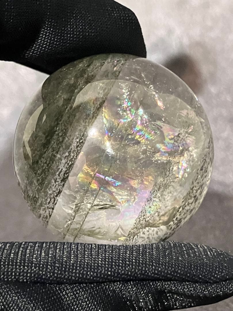 希少　高品質　千畳　グリーンガーデンクォーツ　スフィア