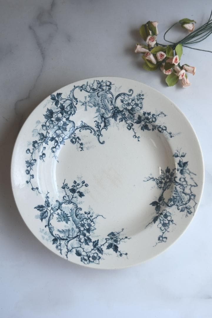 ショワジー・ル・ロワ　ブルーのポンパドール　深皿　POMPADOUR