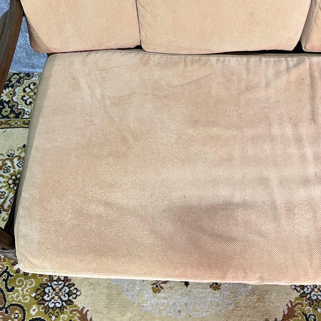 ꧁籐家具꧂ラタン 1人掛けアームソファ&3人掛けソファセット 籐素材 昭和レトロ