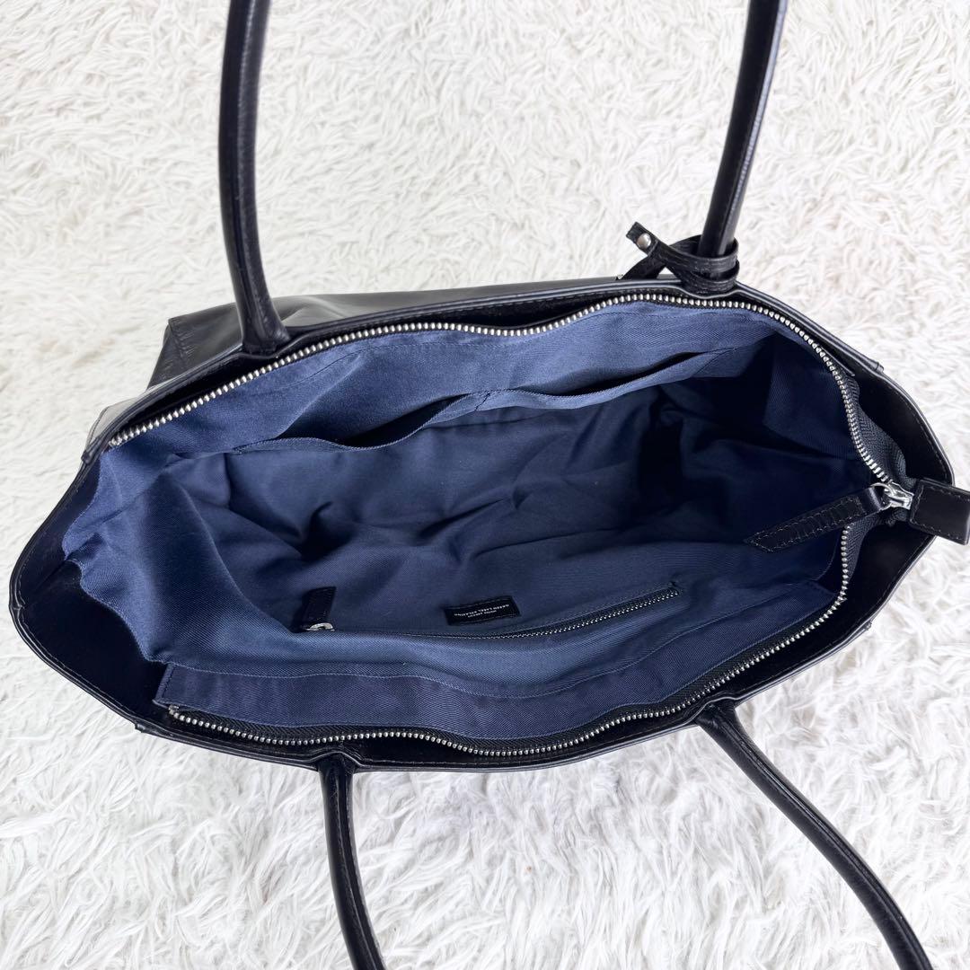 【鬼美品】グリーンレーベルリラクシング 本革 レザー トートバッグ ブラック