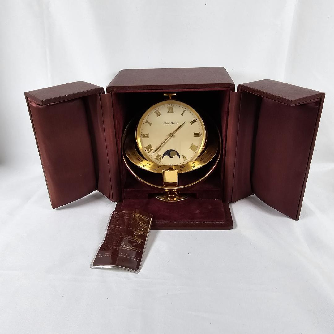 【希少】ジャンルーレ ワールドタイム 置き時計 ムーンフェイズ