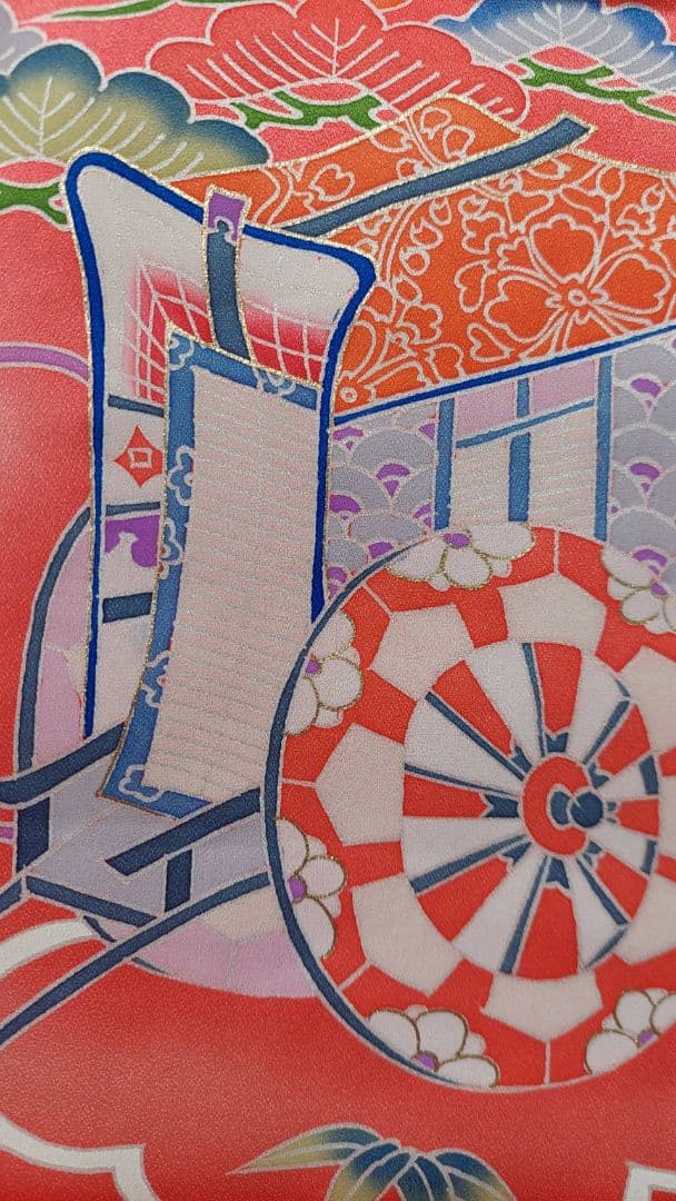 NA354アンティーク子供着物正絹七五三3歳用めちゃくちゃ綺麗着丈82裄丈41