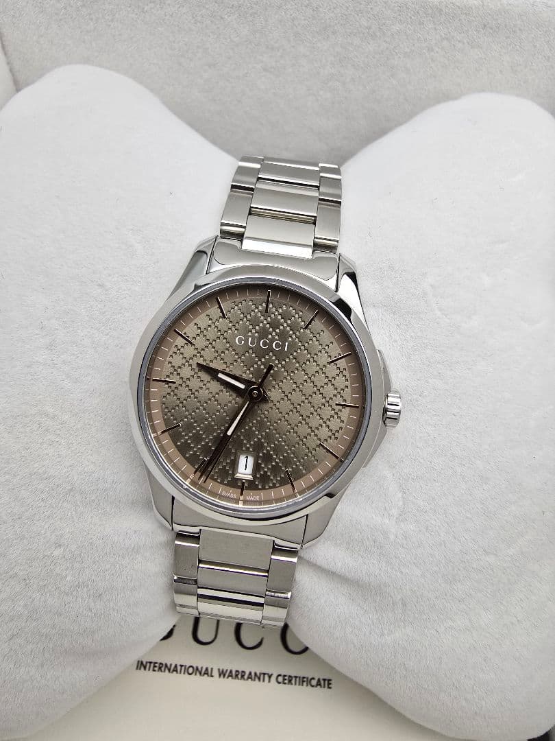 研磨済 電池交換済 GUCCI 腕時計 Gタイムレス YA126.5 正規品 箱