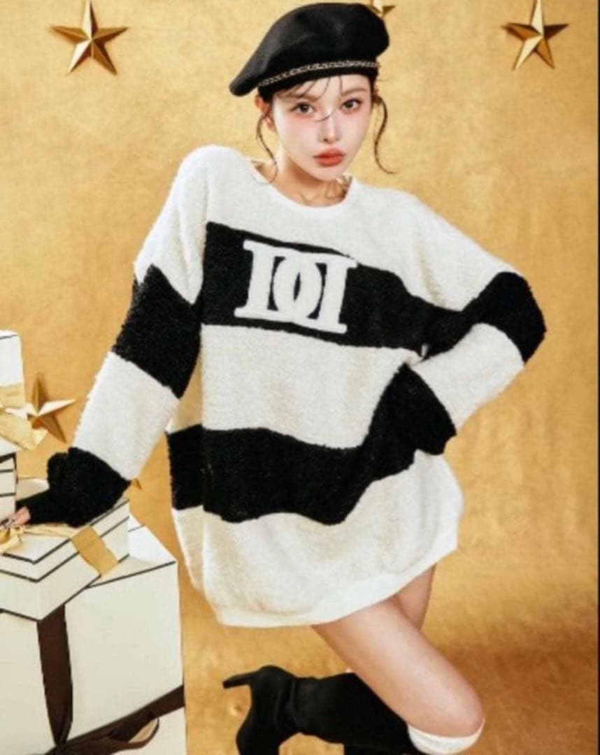 Darich アップリケブークレトップス　白黒