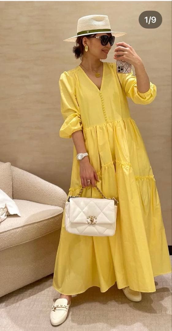 【イデアルールーチェ】コットンティアードワンピース 新品‼️