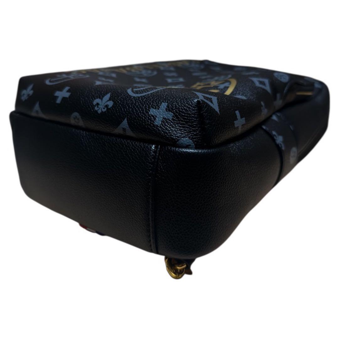 極美品 カステルバジャック サシャ ボディバッグ モノグラム 黒 ゴールドロゴ