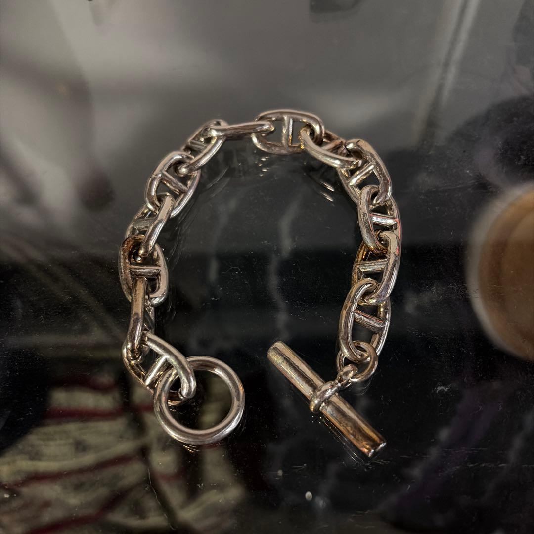 アクセサリー Silver Heavy Anchor Link Chain Bracelet