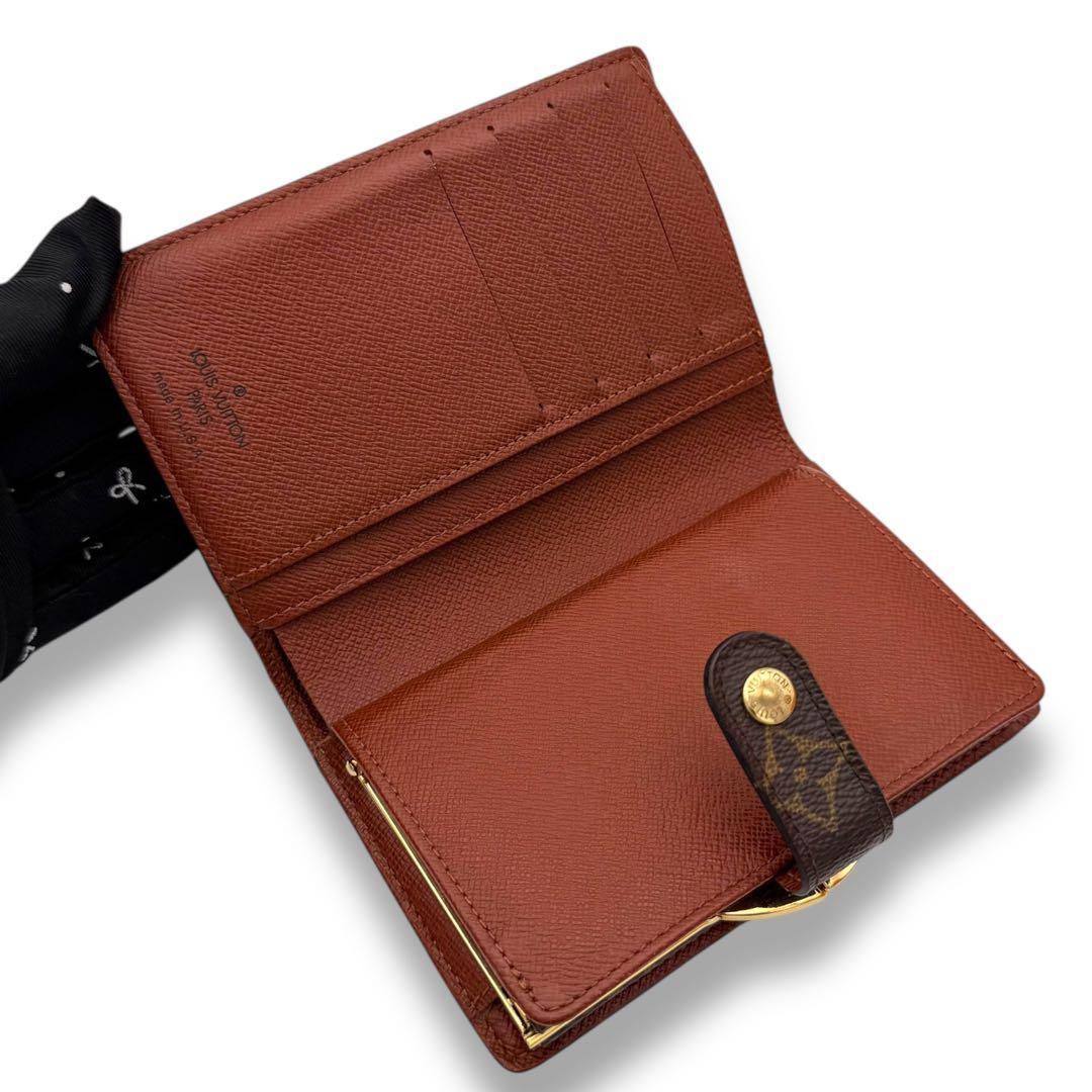 【美品】　ルイヴィトン がま口財布 モノグラム ポルトフォイユ ヴィエノワ