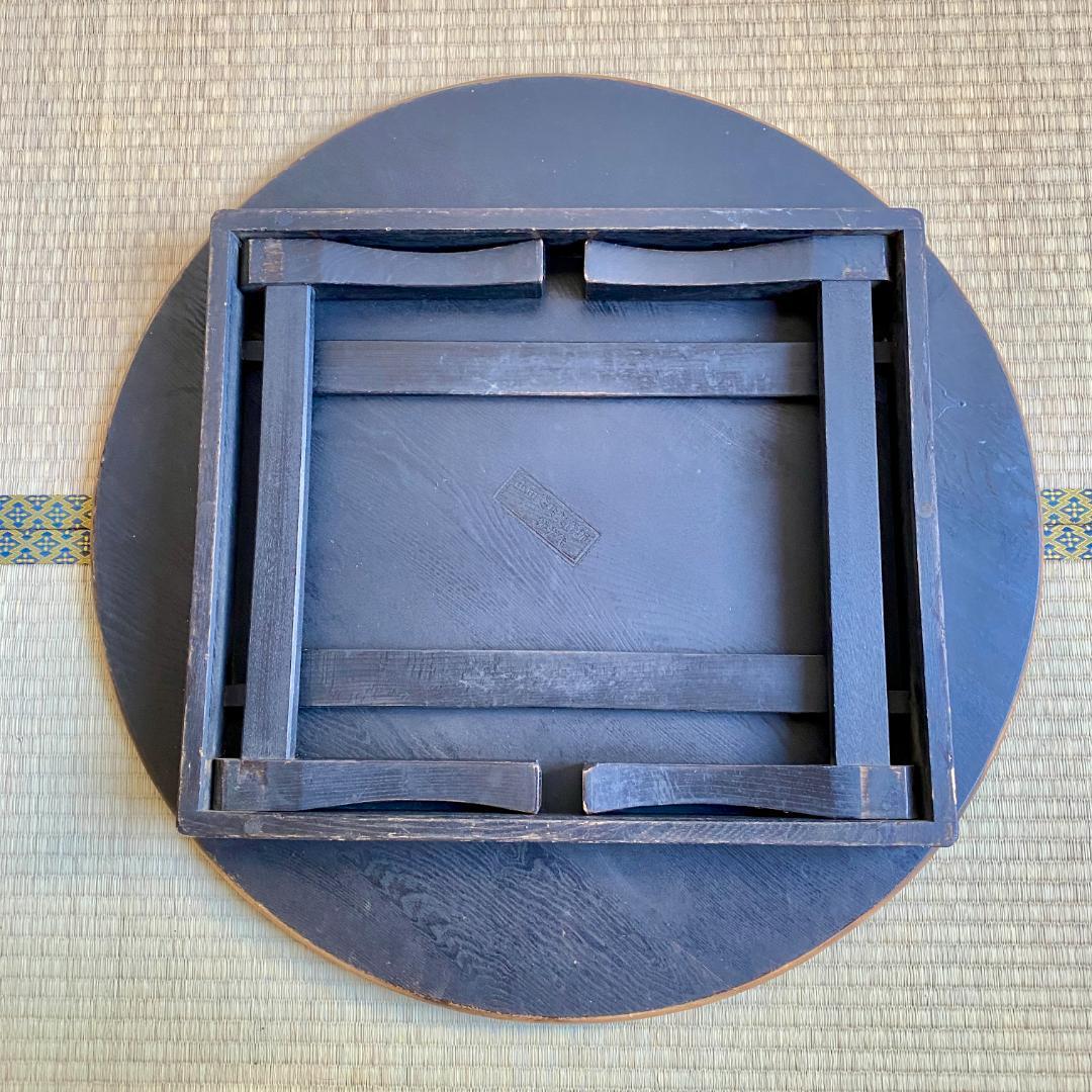 昭和レトロ ちゃぶ台 丸テーブル 無垢材 古民家 和家具 ローテーブル ②