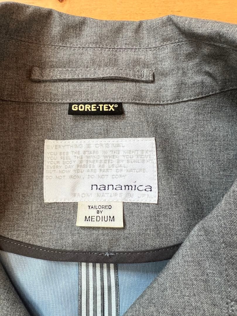 nanamica WOOL GORE-TEX ステンカラーコート グレー